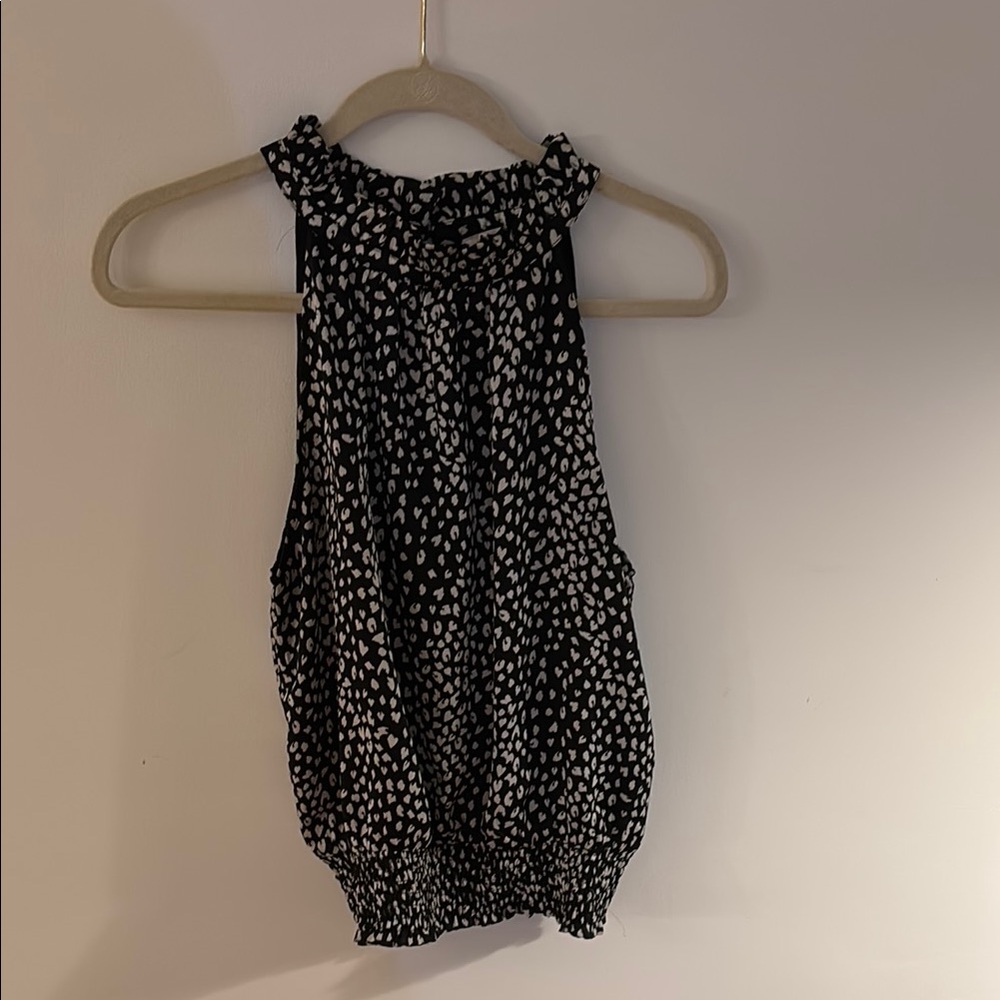 THML black and white halter top